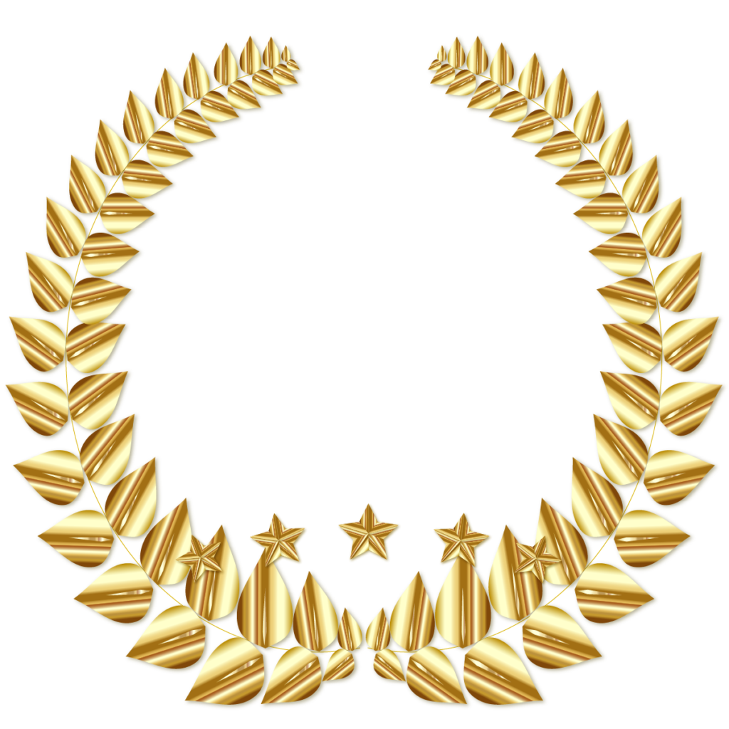 GOLDメダル5つ星月桂樹 (5),Brablogオリジナル素材 メダル 5つ星月桂樹,商用フリー メダル,無料素材 メダル,GOLDメダル,Brablogオリジナル素材,コールドメダル,金色メダル,メダル 素材,無料素材,商用フリー素材,Brablogオリジナル メダル
