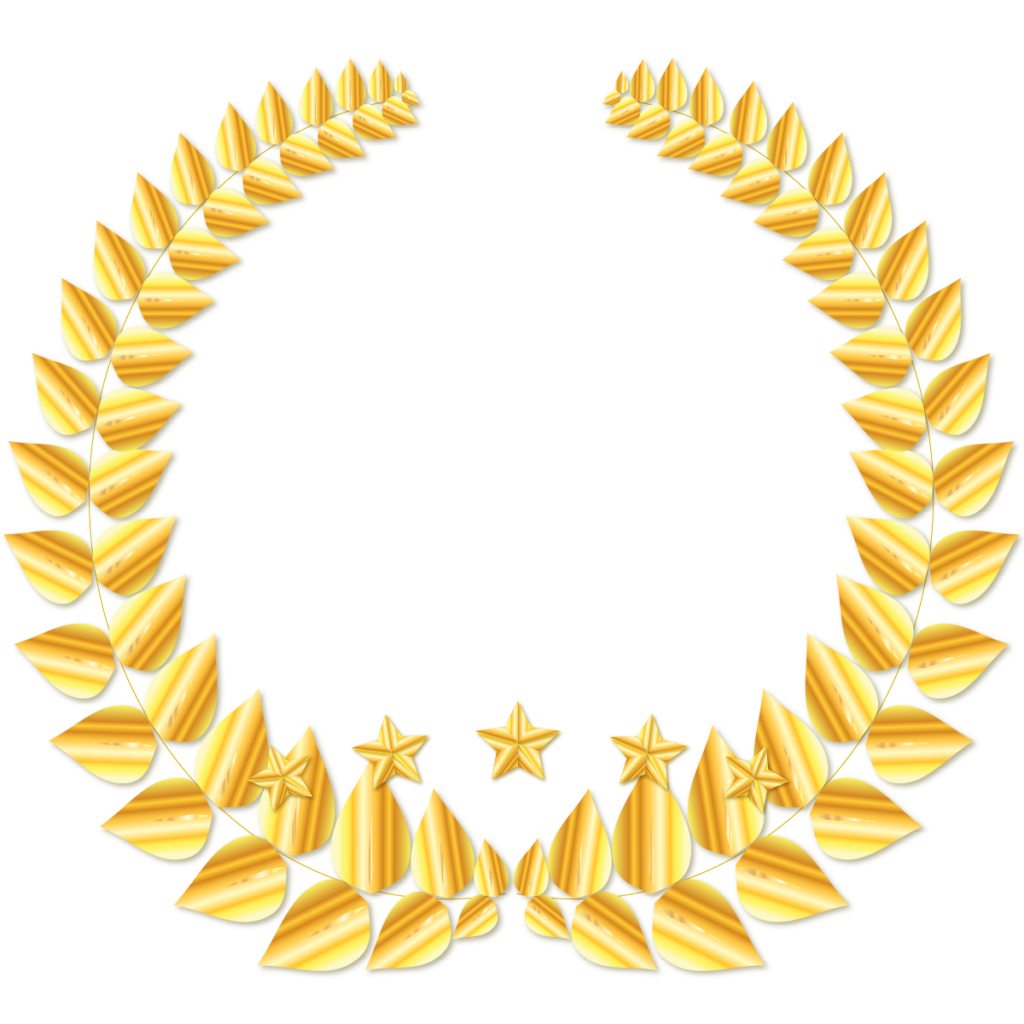 GOLDメダル5つ星月桂樹 (8),Brablogオリジナル素材 メダル 5つ星月桂樹,商用フリー メダル,無料素材 メダル,GOLDメダル,Brablogオリジナル素材,コールドメダル,金色メダル,メダル 素材,無料素材,商用フリー素材,Brablogオリジナル メダル